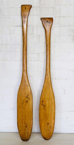 Vintage wooden paddles kayak - 2,