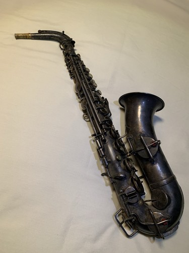 Vtg king white silver alto - h,