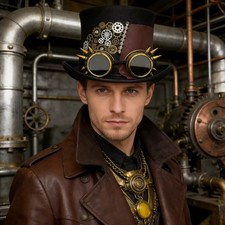 Steampunk Top Hat with Goggles