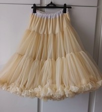 DORIS Champagne/Peach Rock & Roll Soft & Fluffy Full Circle Dance Petticoat 27"