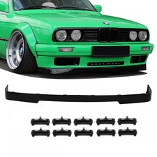 fits on BMW 3-Series E30 82-94 Front lip IS Spoiler black + 10x clips