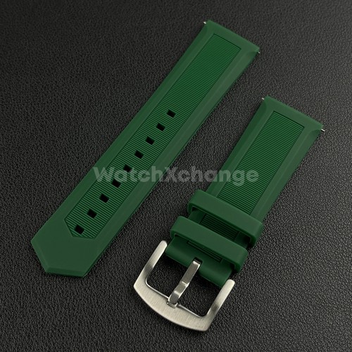 Green silicone watch strap for - green,