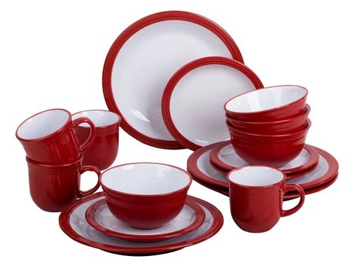 16pc dinner set round - 16pc, square
