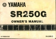 YAMAHA SR 250 G SR250G REPAIR