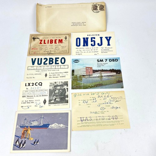 Lot ham radio qsl cards - ham,