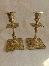 vintage Pair of Ornate  Brass