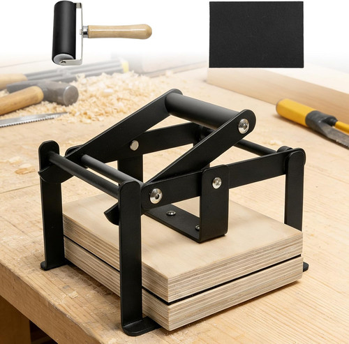 Linocut printing hand lever - printing,