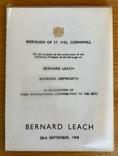 BARBARA HEPWORTH & BERNARD LEACH-ST IVES CATALOGUES-SIGNED x 2-1968-ULTRA RARE
