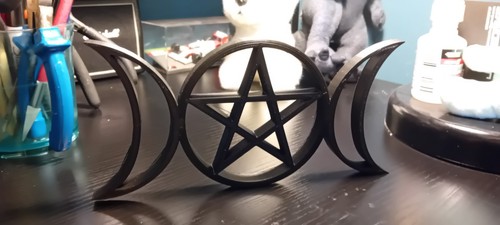 Triple goddess moon - moon, pentagram