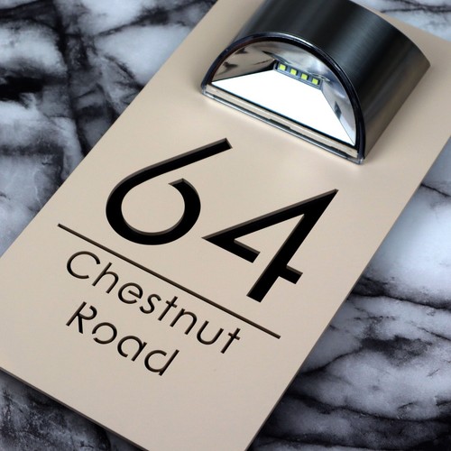 Laser house number plaques - house,