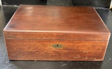 Stunning Large Antique Solid Mahogany Writing Slope 16” X 10” X 6”
