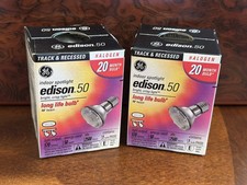 GE Long Life - 50W - Edison Spotlight- Indoor Track & Recessed - 10° Beam - 2Pk