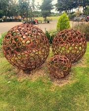 Horseshoe Sphere Garden sculpture  Outdoor Art (medium Size only )