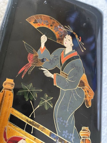 Japanese antique lacquered box - antique,