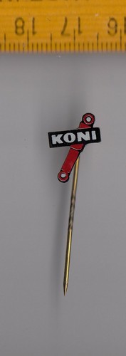 Vintage tin plate koni logo - tin,