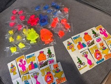   vintage monster munch collectable new sealed lot spokey dokey reflectors 