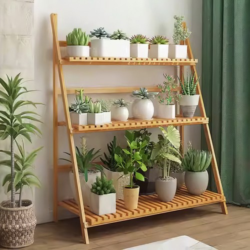 3tier wooden plant stand - plant,
