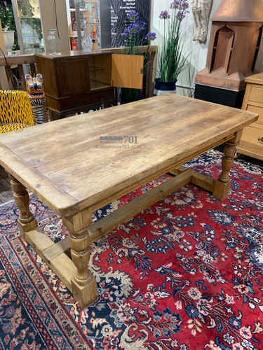 Waxed pine refectory dining - refectory,