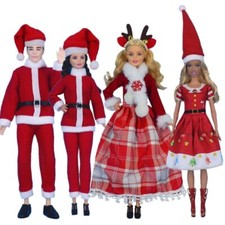 Merry Christmas Gift 1/6 Doll Clothes Set Outfits Coat Trousers Pants Hat 11.5"