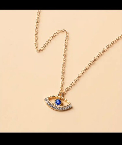 Evil eye necklace gold - , plated
