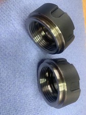 Pair of ER25 collet nuts for the Schaublin 53 high speed milling head, vgc