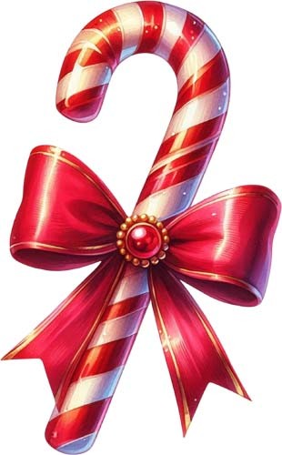 Christmas candy cane - christmas, wall