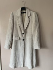 Stunning Zara Cream Longline Lightweight Coat Size XS (UK 8) Excellent Condition