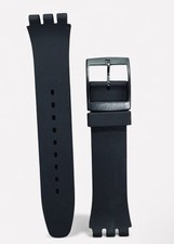 19mm Black Silicone Watch