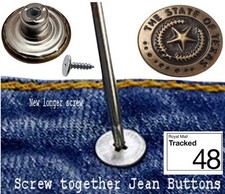 Jean repair buttons,  screw