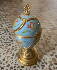 House of Faberge Egg Tulip Music Box Musical Tchaikovsky's "Our Love" VGC🩷