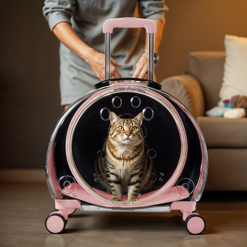Breathable pet carrier trolley - breathable,
