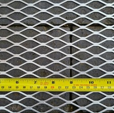 Expanded Metal 38mm x 17mm x 1.2mm  ALUMINIUM - FLATTENED  430mm x 860mm 