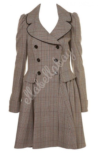 Topshop check piped velvet - check,
