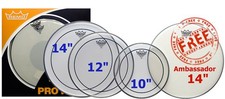 Remo PP-0110-PS ProPack Clear Pinstripe Drum Head Pack