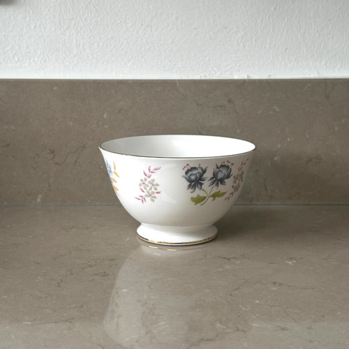 Vintage floral sugar bowl - floral,