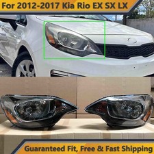 Headlight Replacement Assembly for 2018 2023 Kia Rio Sedan Halogen w/o LED 2pcs