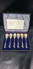 Antique 19th Century German 800 Silver Spoon Set w/ Case