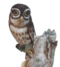 Boehm Porcelain Little Owl Figure Figurine Mushrooms Leaves Limited Edition Vtg