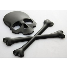 1pc 3D Black Skull Head Metal