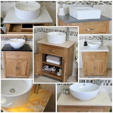 Solid Oak Bathroom Vanity Unit
