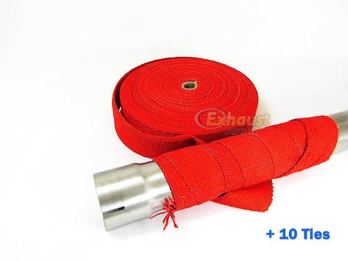 Metre red heat wrap - heat, exhaust