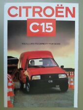 CITROEN C15 VAN Range orig 1986 UK Mkt Sales Brochure - C15E Super C15D