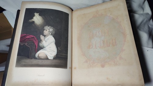 Antique illustrated holy bible - illustrated,