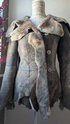 Vintage distressed shearling - distressed,