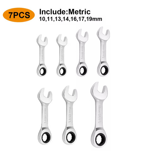 7pcs stubby ratcheting - stubby, spanner