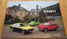 OPEL KADETT car brochure from the UK, includes GT/E. 1976 / 1977 sales catalogue
