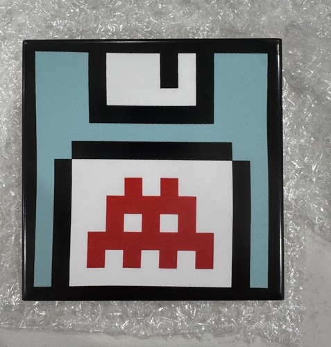 Space invader floppy disk - space,