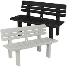 2 Seater Plastic Garden Bench Weather Resistant Waterproof Outdoor Furniture