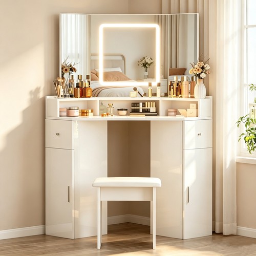 Corner dressing table - table, led