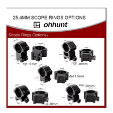 Scope Mount Rings 20/11mm Rail
